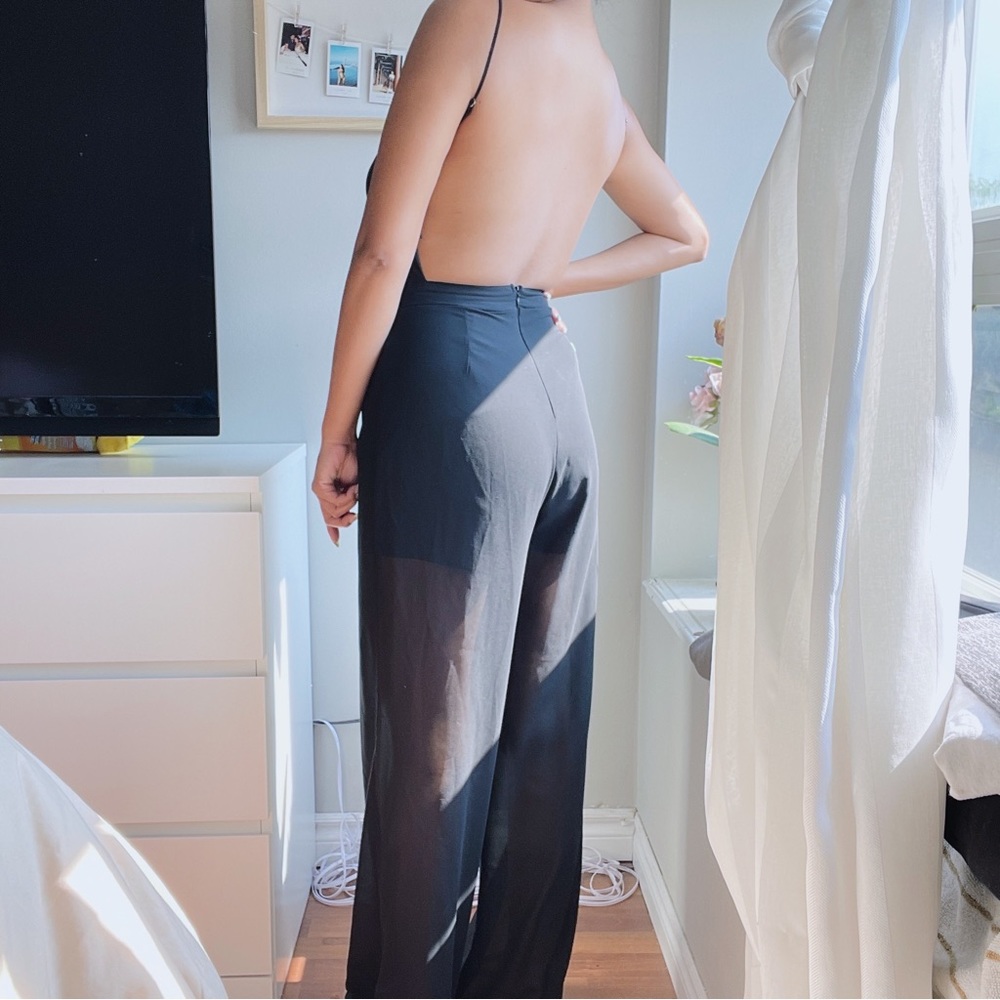 Zara gorgeous black backless jumpsuit!